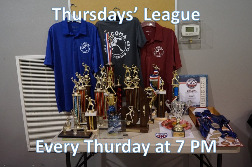 Thursday leagues Thursdays at 7 PM